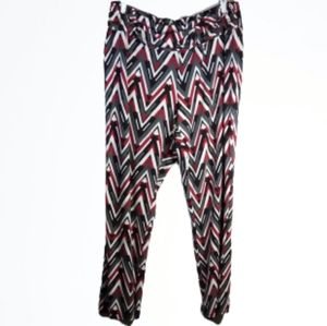 Robert Louis Burgandy Black Palazzo Stretch Dress Pants Sz 3X